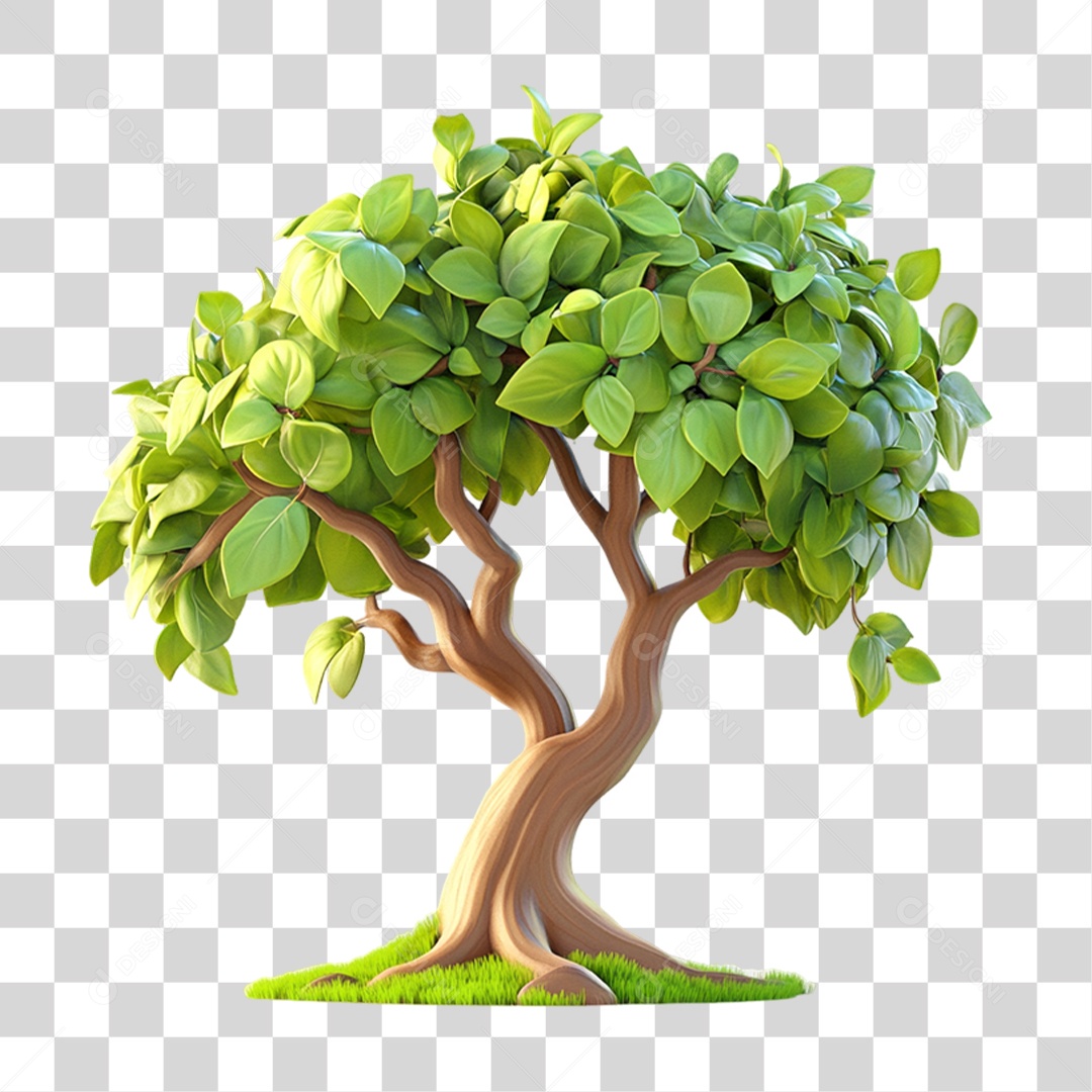 Elemento 3D Árvore PNG Transparente