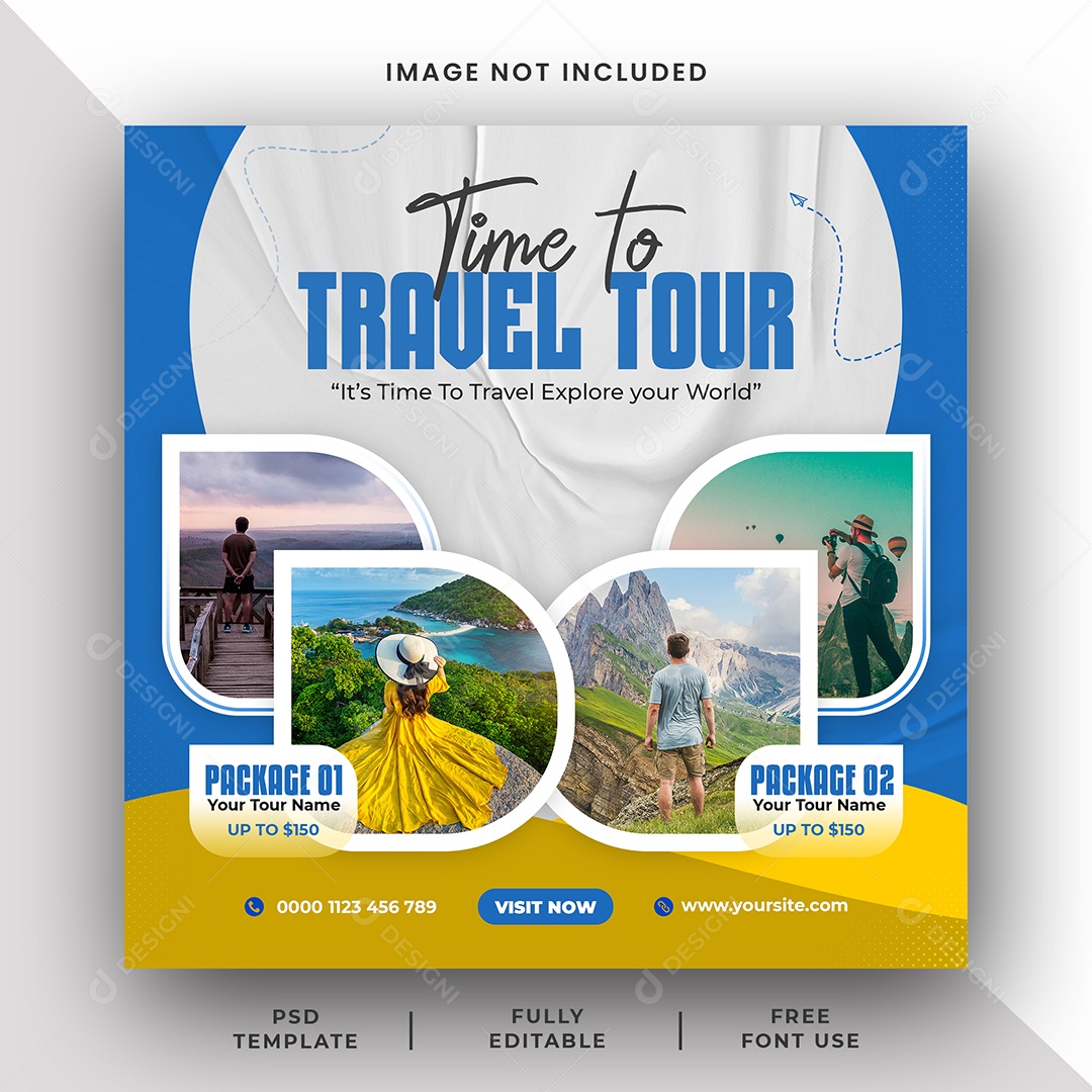 Agência de Viagem Social Media PSD Editável