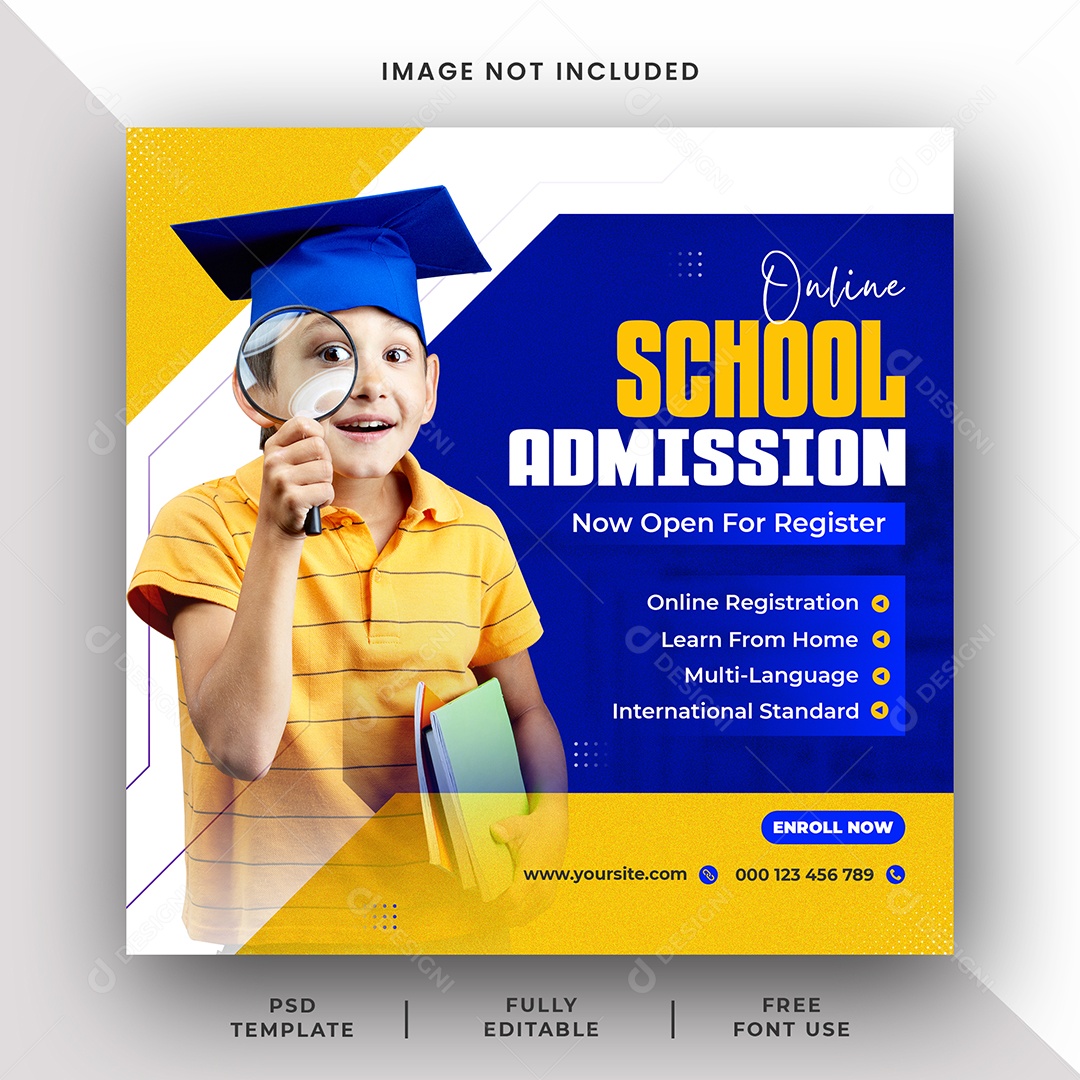 Volta Para Escola Social Media PSD Editável