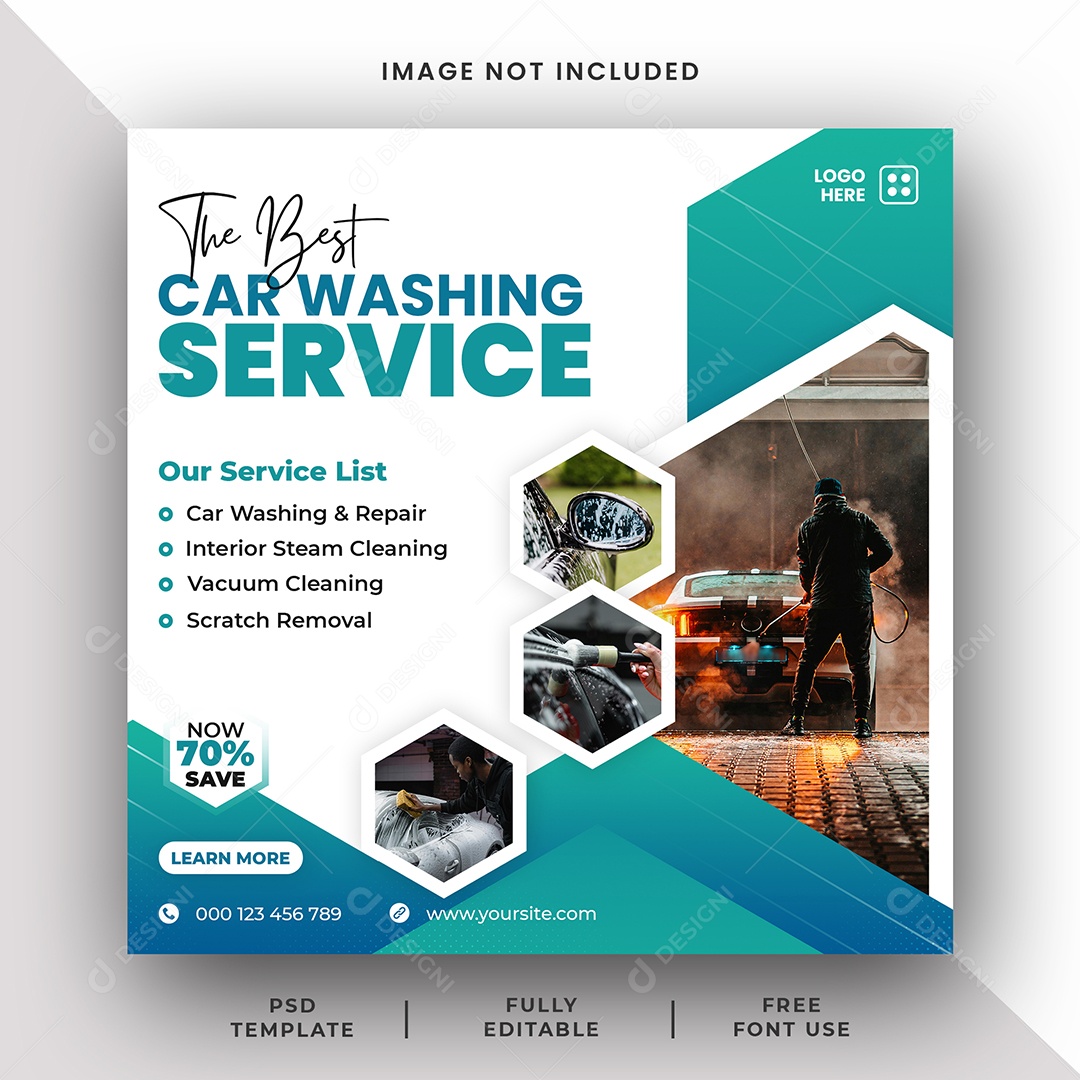 A Melhor Lavagem De Carros Social Media PSD Editável