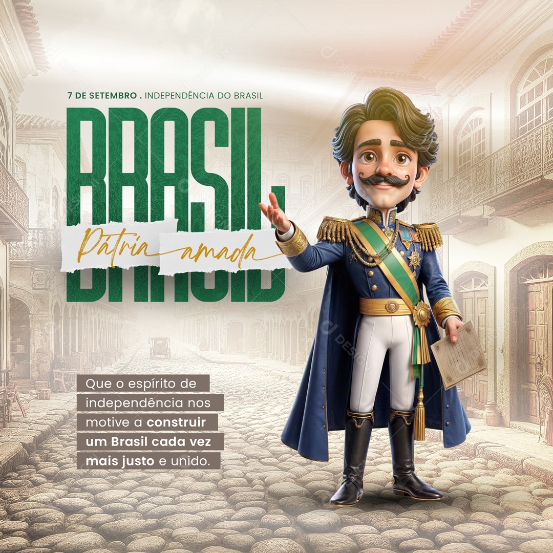 Independência do Brasil 07 de Setembro Social Media PSD Editável