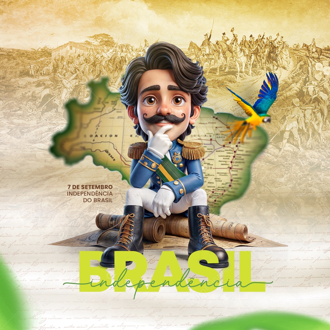 Social Media Dia da Independência do Brasil 07 de Setembro PSD Editável