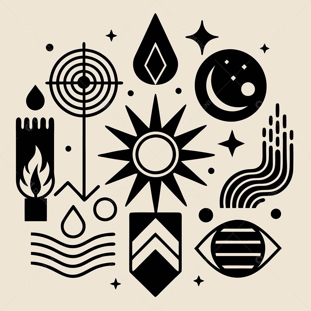 Ilustrações de Desenhos Abstratos Vetor EPS