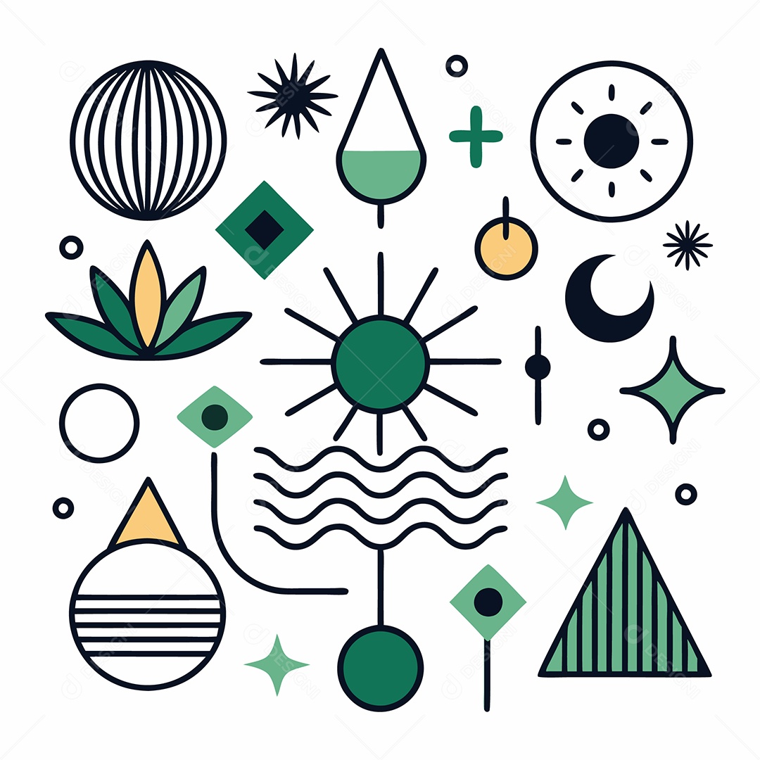 Ilustrações de Desenhos Abstratos Vetor EPS