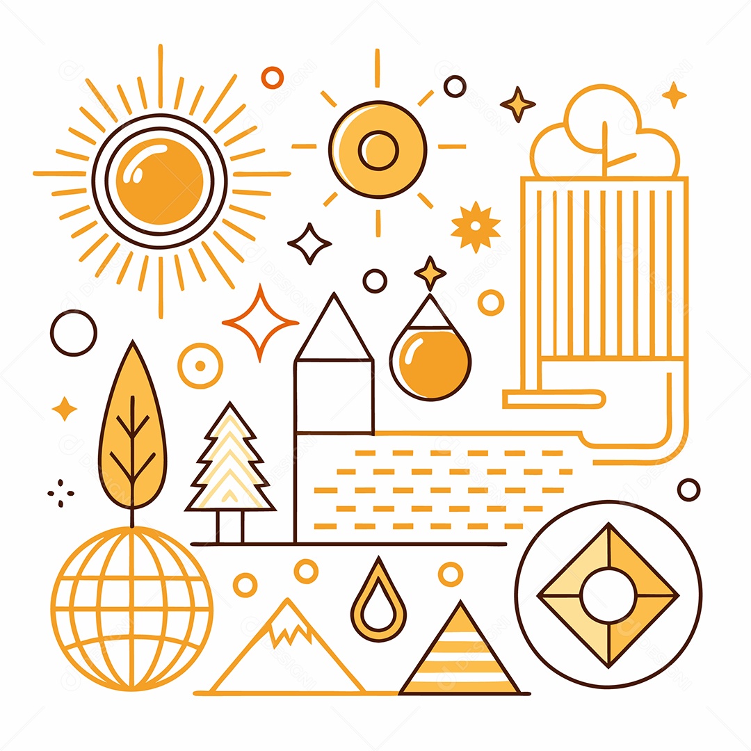 Ilustrações de Desenhos Abstratos Vetor EPS