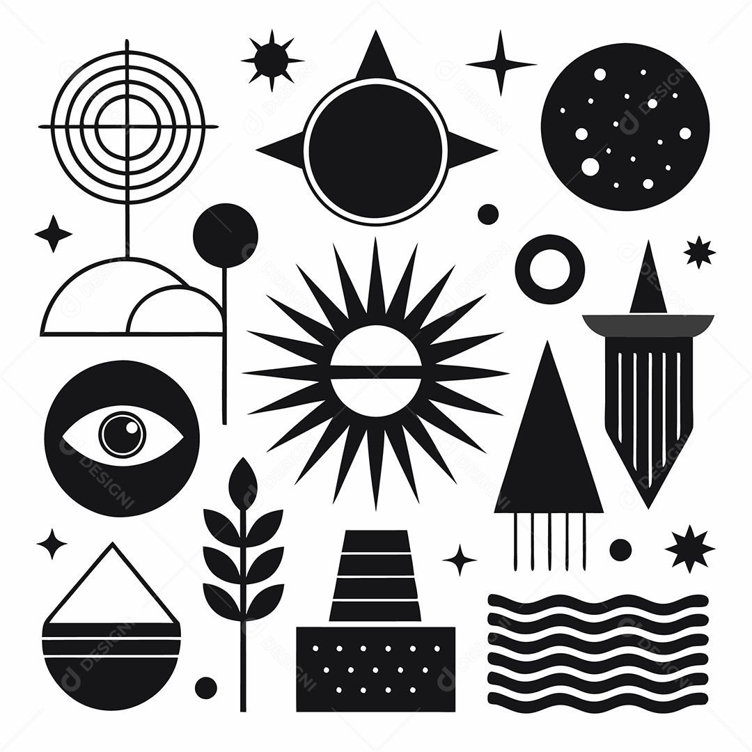 Ilustrações de Desenhos Abstratos Vetor EPS