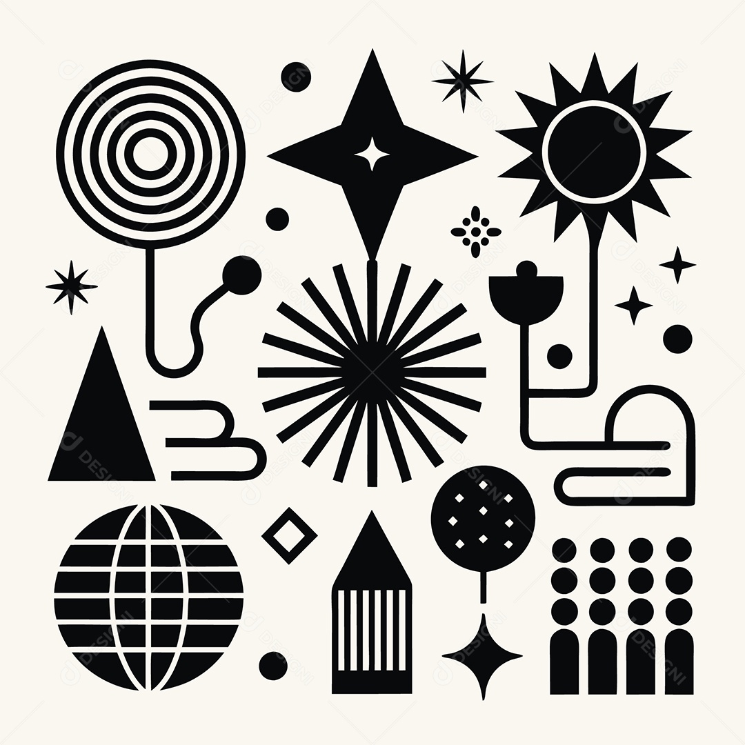 Ilustrações de Desenhos Abstratos Vetor EPS