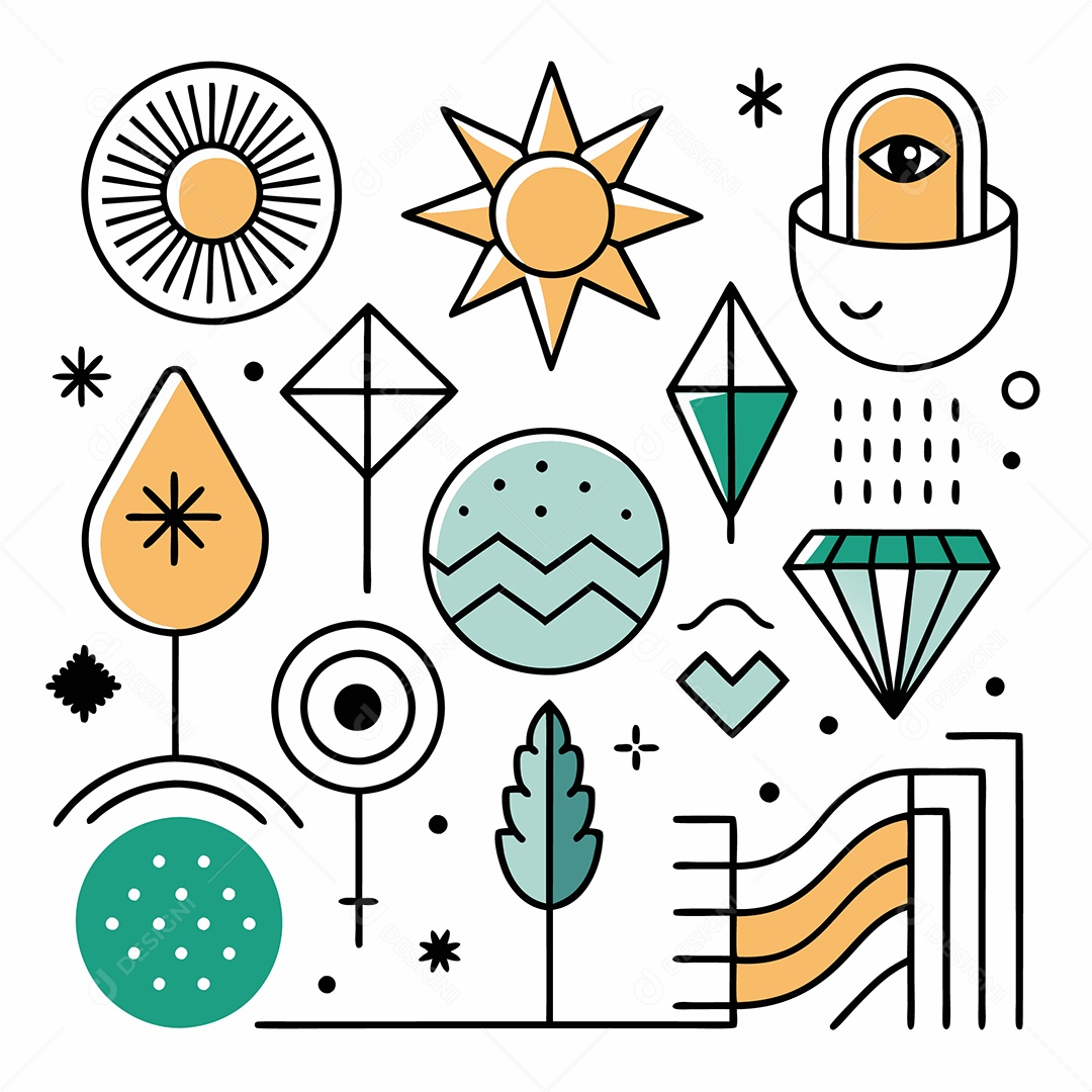 Ilustrações de Desenhos Abstratos Vetor EPS