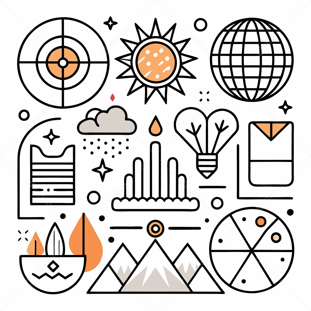 Abstract Drawing Illustrations EPS Vector