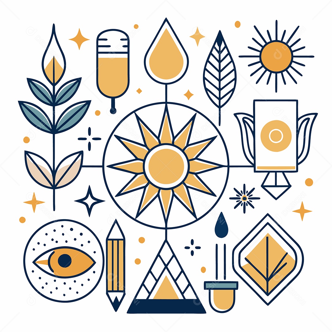 Ilustrações de Desenhos Abstratos Vetor EPS