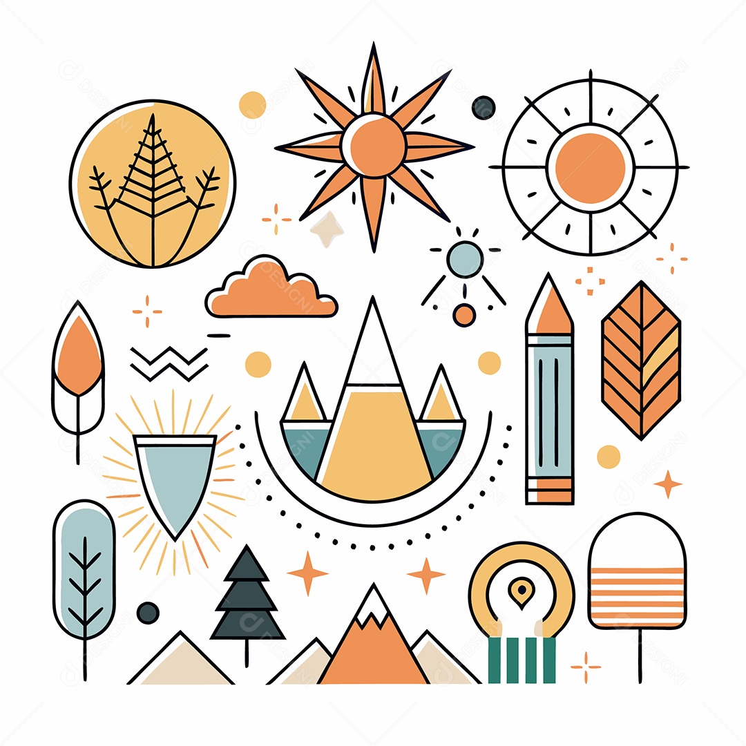 Abstract Drawing Illustrations EPS Vector