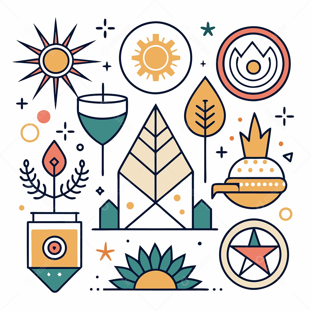 Ilustrações de Desenhos Abstratos Vetor EPS