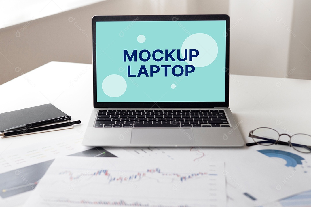 Notebook Mockup PSD Editable