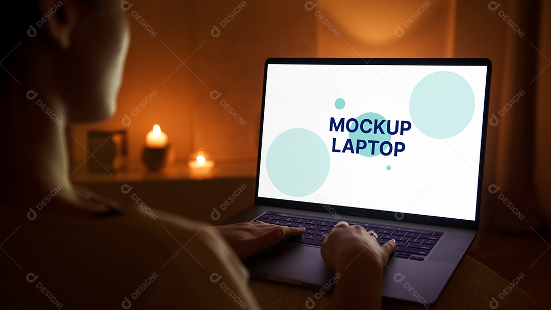 Notebook Mockup PSD Editável