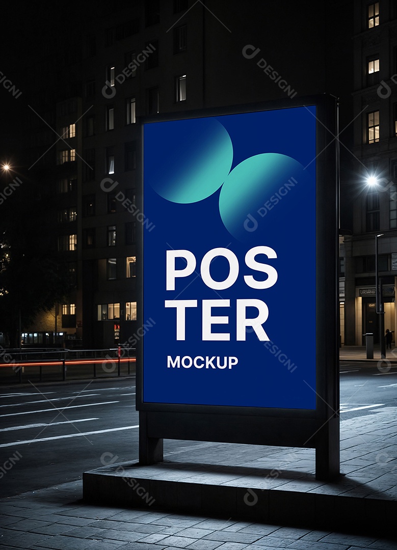 Mockup de Placa de Publicidade PSD