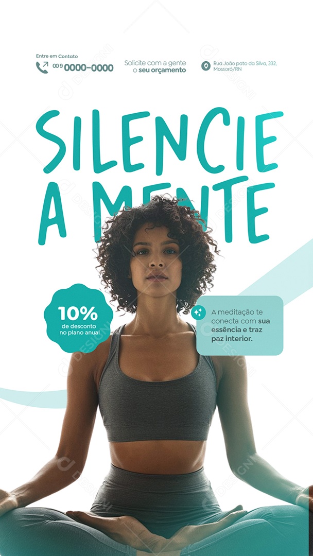 Story Terapia Silencie a Mente Social Media PSD Editável