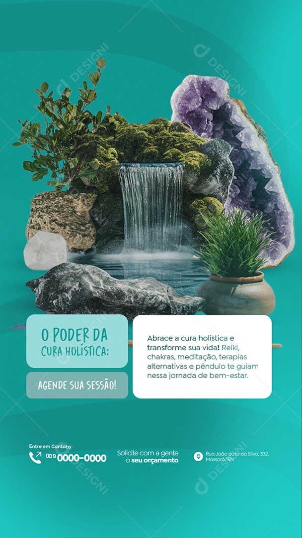 Story Terapia O Poder da Cura Holística Social Media PSD Editável