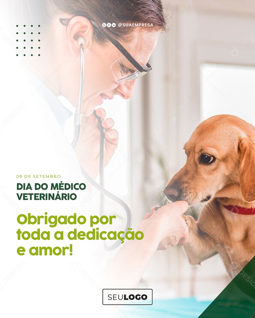 Dia do Médico Veterinário 09 de Setembro Social Media PSD Editável