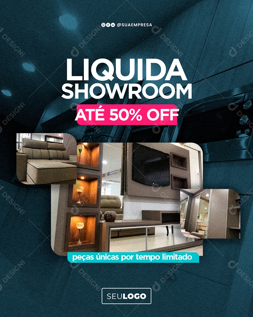Operação Liquida Showroom Social Media PSD Editável