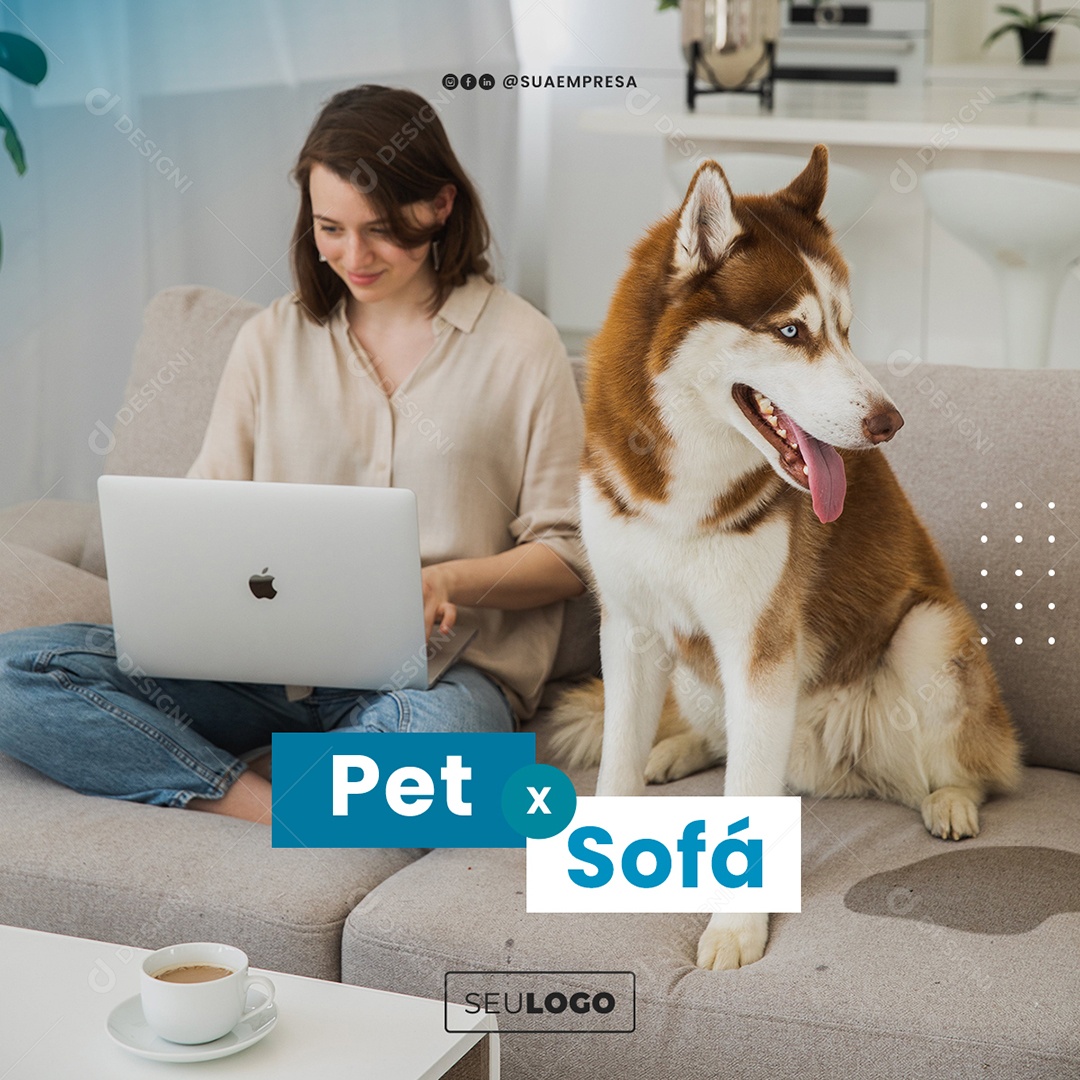 Pet Shop Benefícios de Castrar seu Pet Social Media PSD Editável