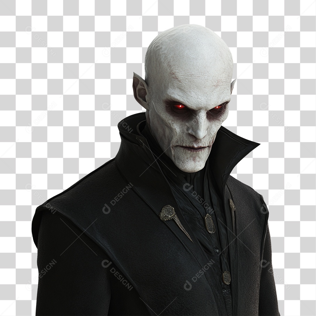 Elemento 3D Vampiro de Halloween PNG Transparente