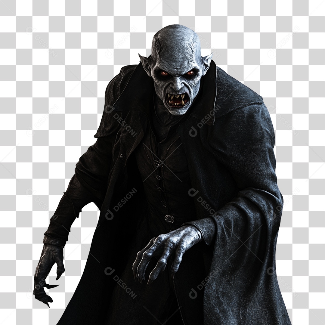Elemento 3D Vampiro de Halloween PNG Transparente