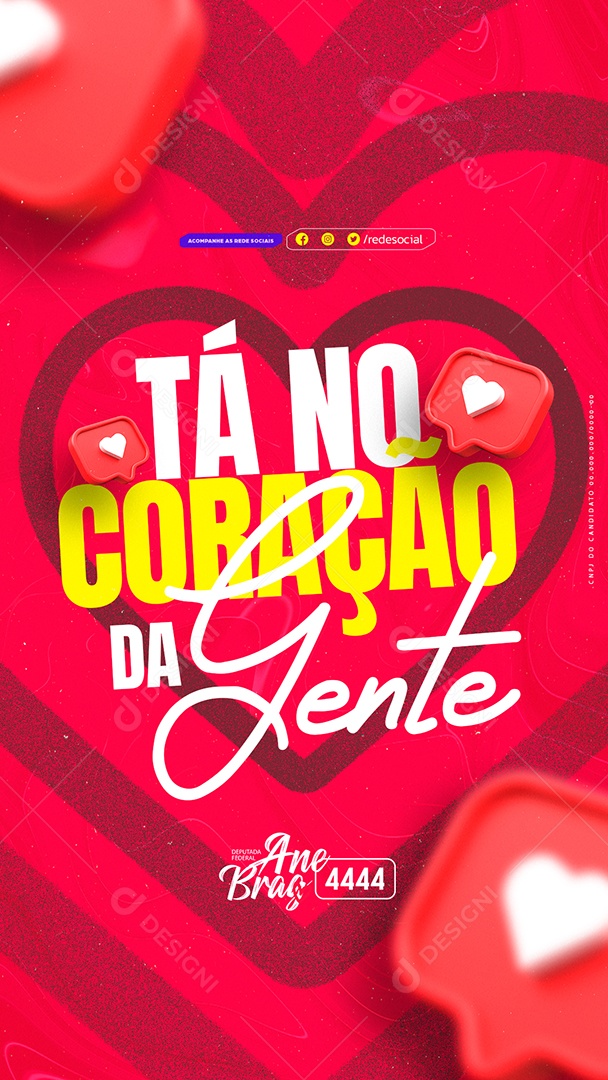 Story Política Deputada Federal Ane Brag Social Media PSD Editável