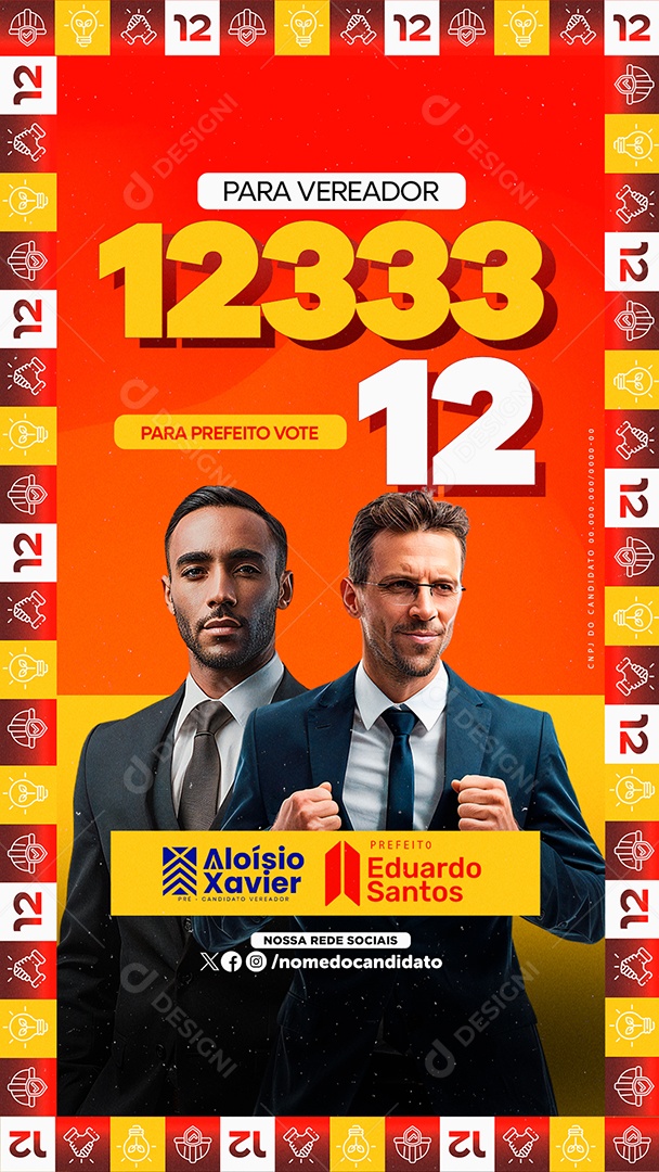 Story Política Prefeito Eduardo Santos Social Media PSD Editável