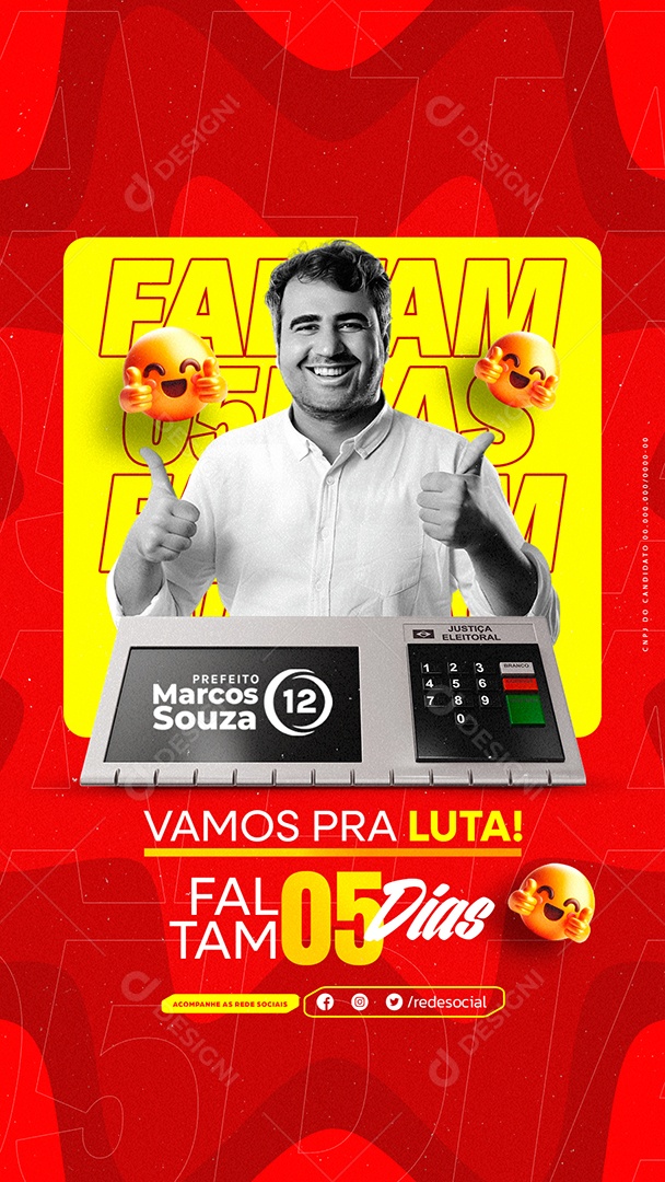 Story Política Prefeito Marcos Souza Social Media PSD Editável