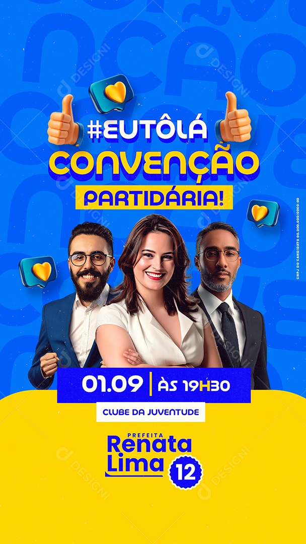 Story Política Prefeita Renata Lima Social Media PSD Editável