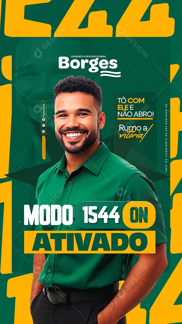 Story Política Candidato a Deputado Social Media PSD Editável