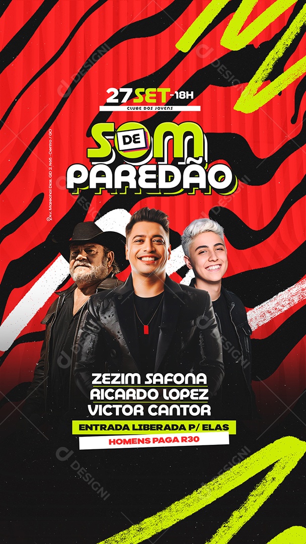 Story Flyer Som de Paredão Social Media PSD Editável