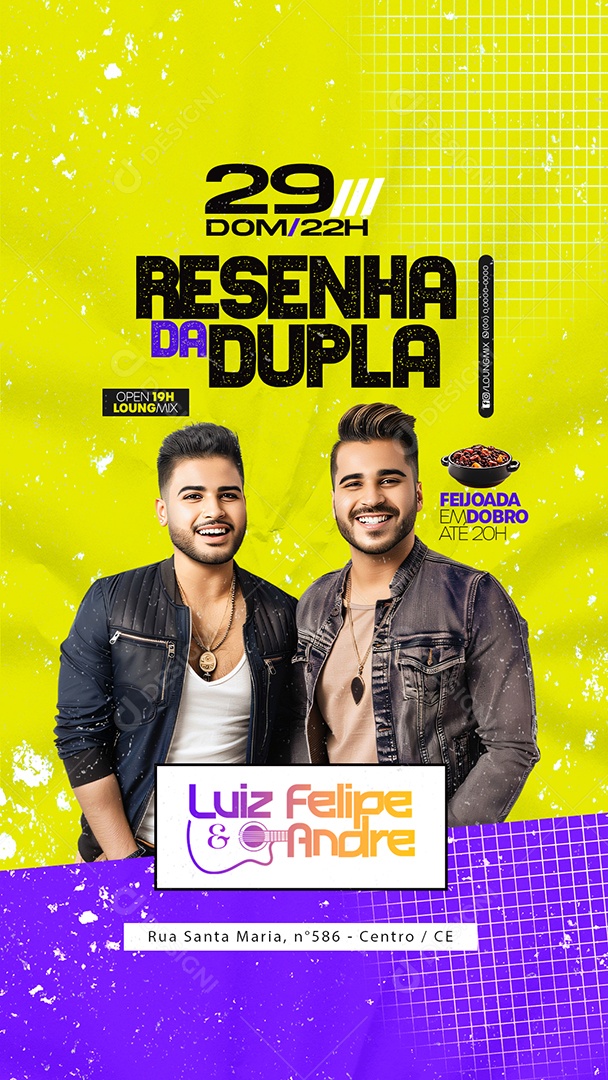 Story Flyer Resenha da Dupla Social Media PSD Editável