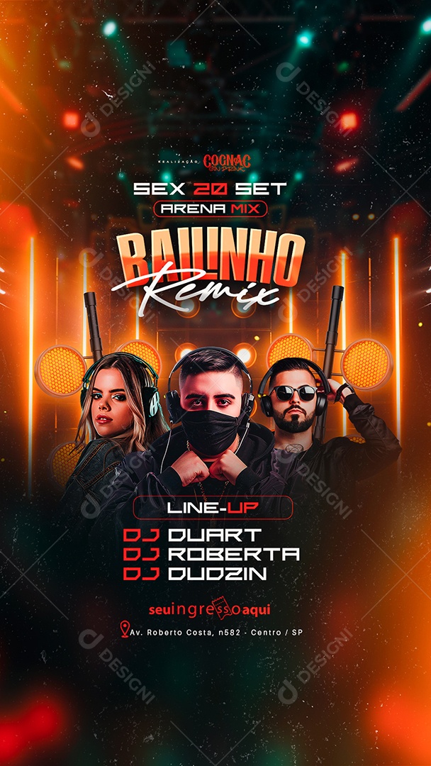 Story Flyer Bailinho Remix Social Media PSD Editável