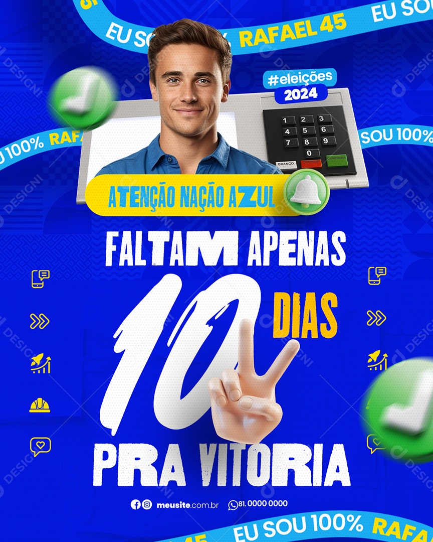 Política Faltam Apenas 10 Dias Social Media PSD Editável