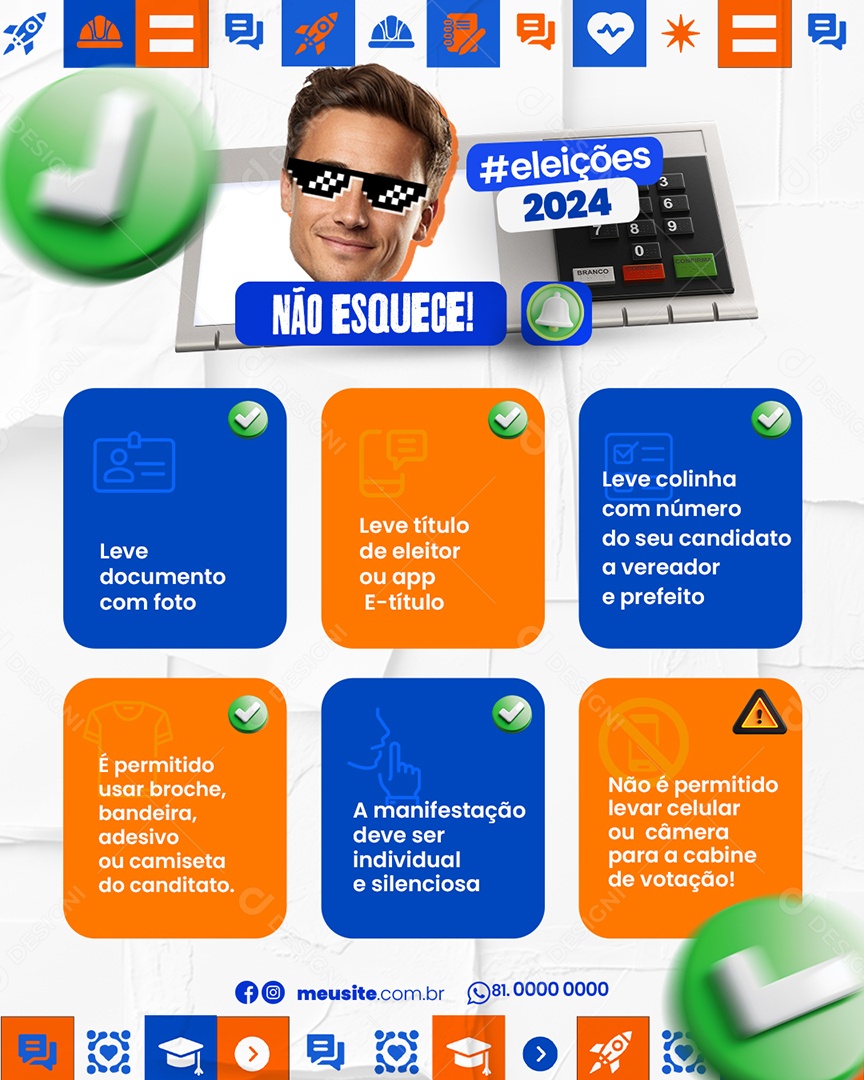 Política não Esquece Social Media PSD Editável