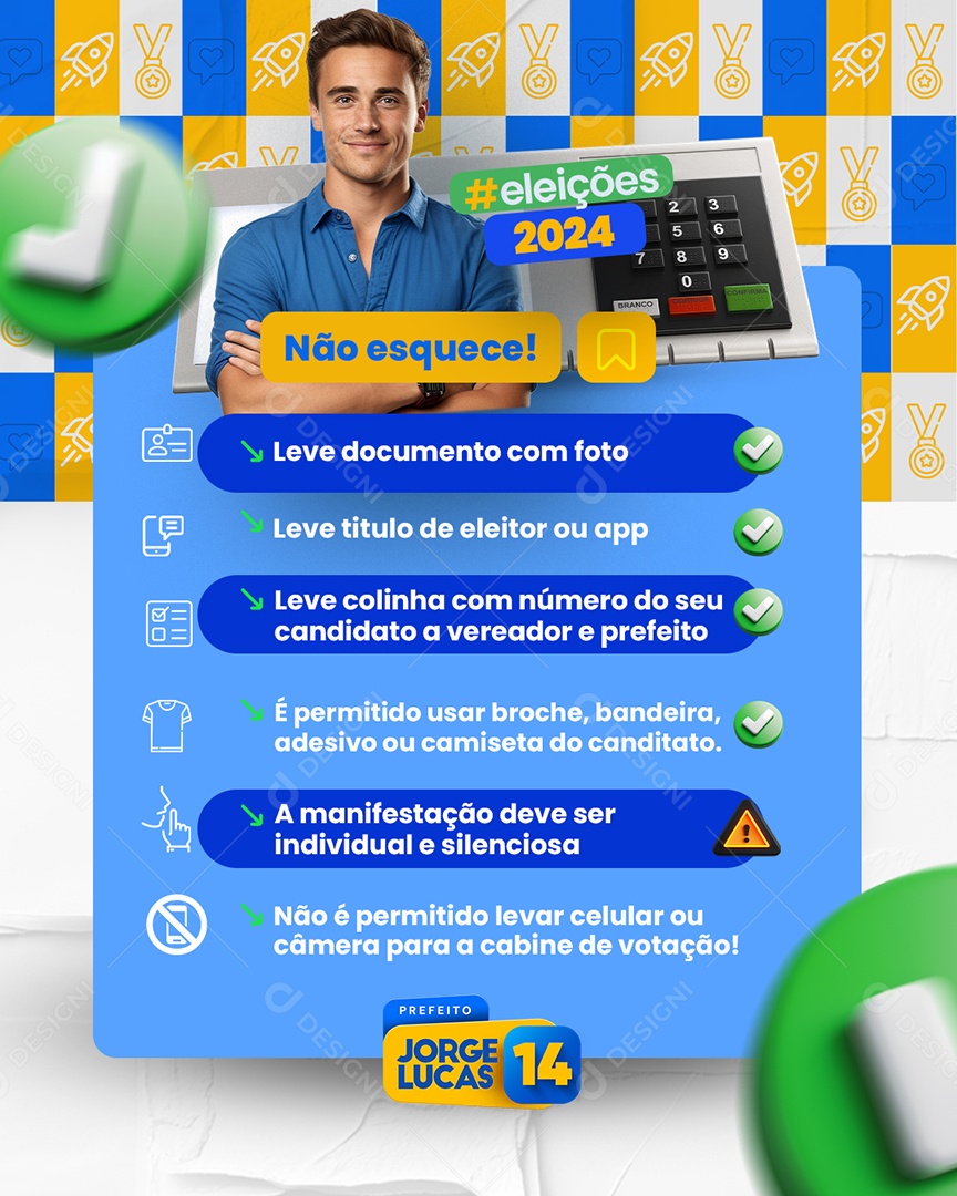 Política Eleições 2024 Social Media PSD Editável