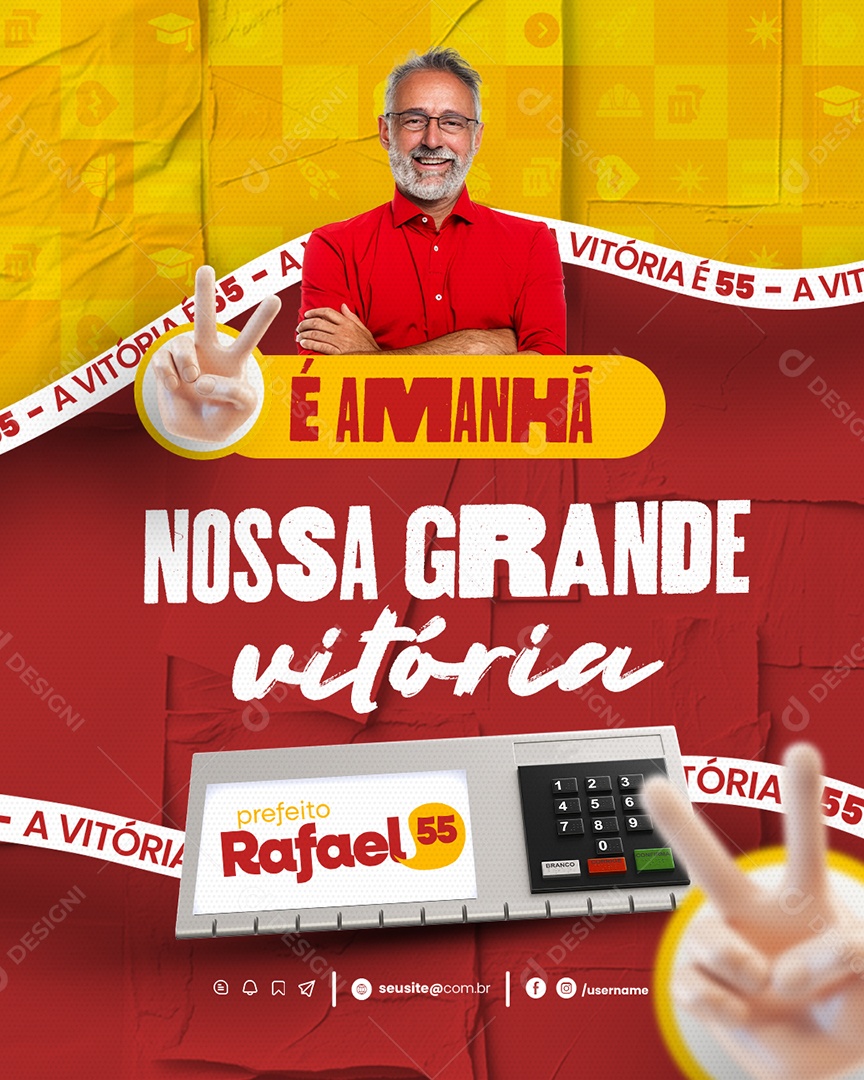 Política é Amanhã Social Media PSD Editável