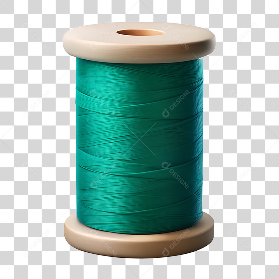 Linha de Costura Verde PNG Transparente Elemento 3D Para Composição PNG