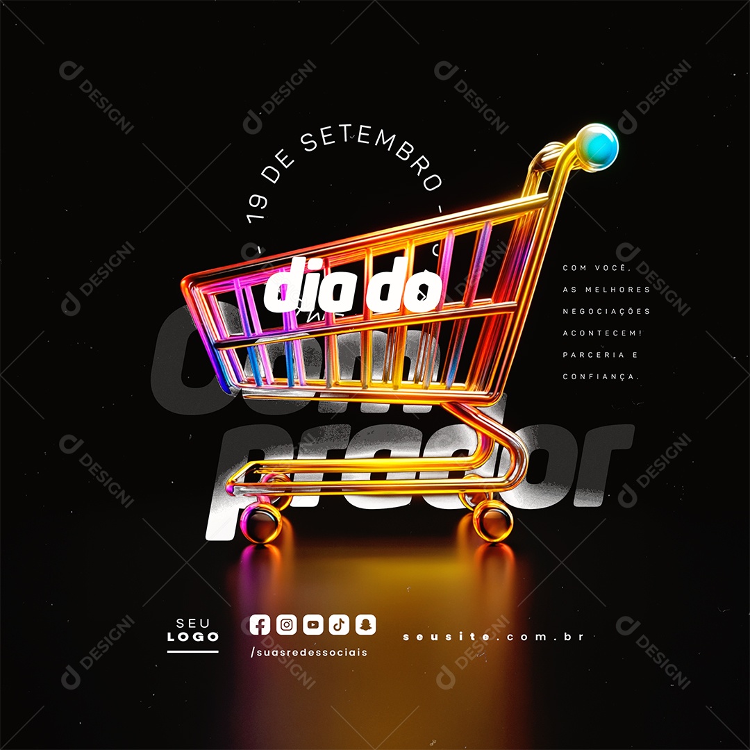 Dia do Comprador 19 de Setembro Social Media PSD Editável