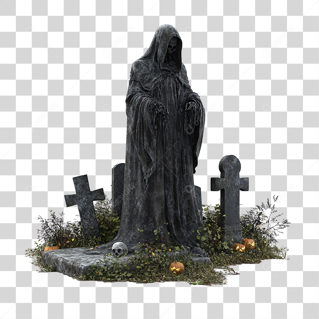 Cemitério Halloween PNG Transparente