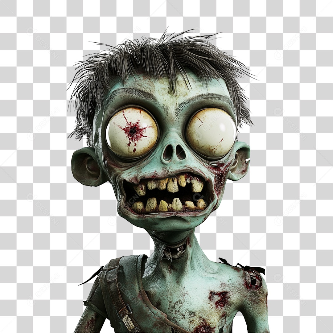 Zumbi Halloween PNG Transparente