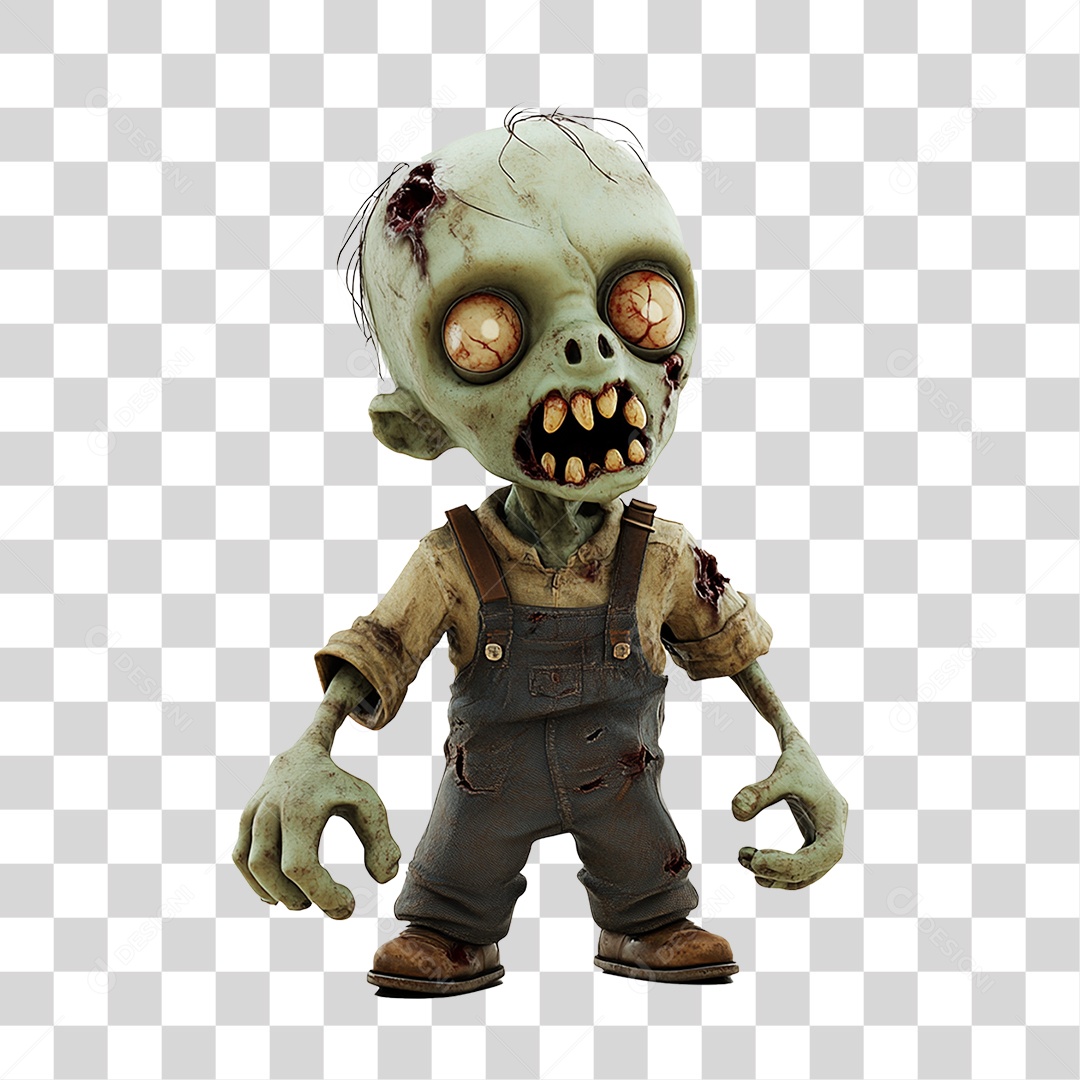 Zumbi Halloween PNG Transparente