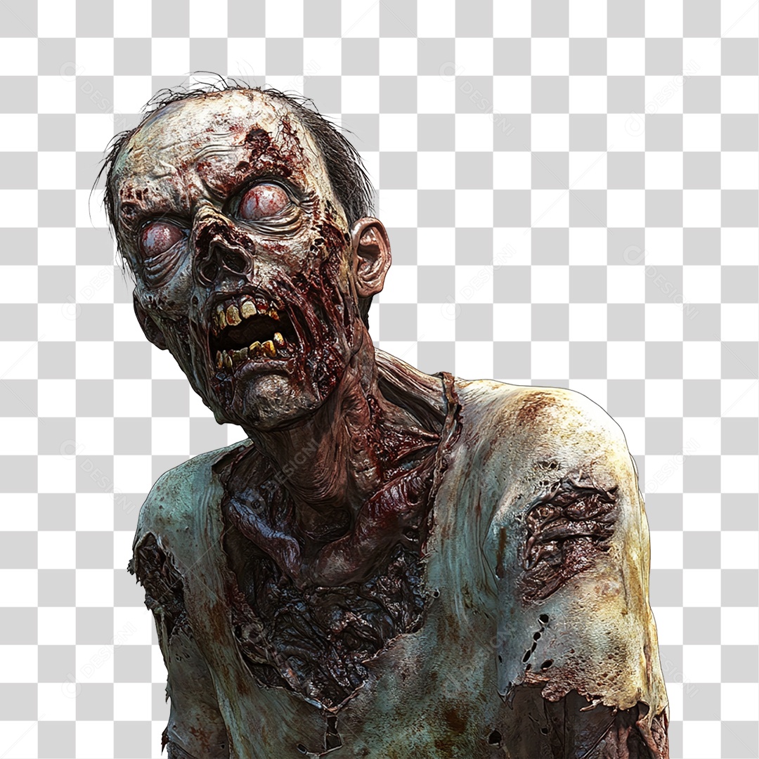 Zumbi Halloween PNG Transparente
