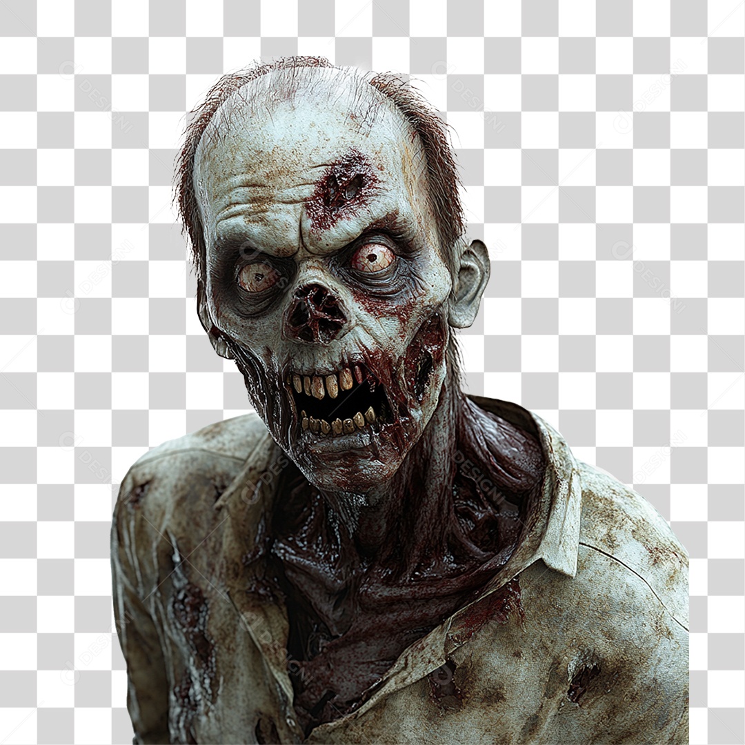 Zumbi Halloween PNG Transparente