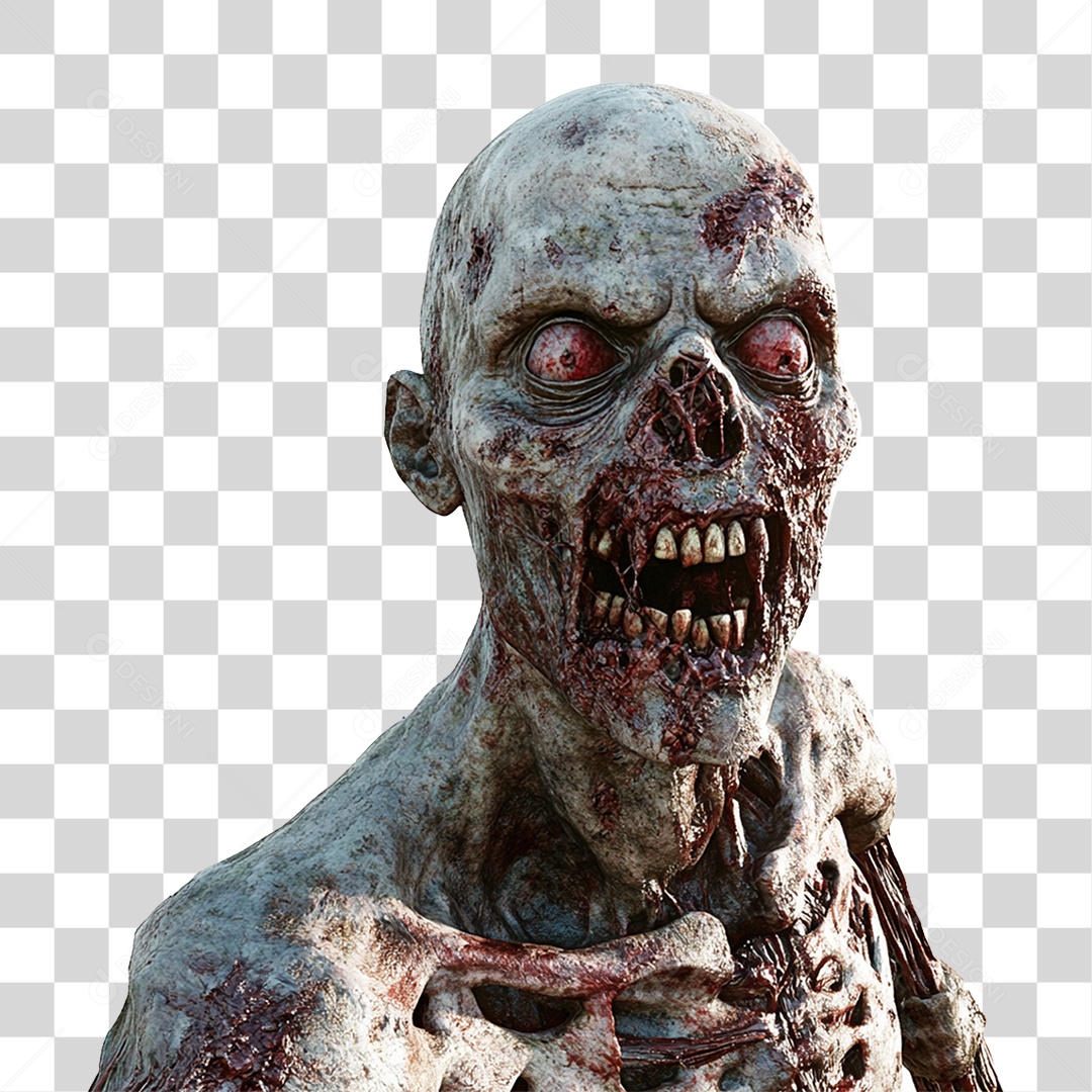 Zumbi Halloween PNG Transparente