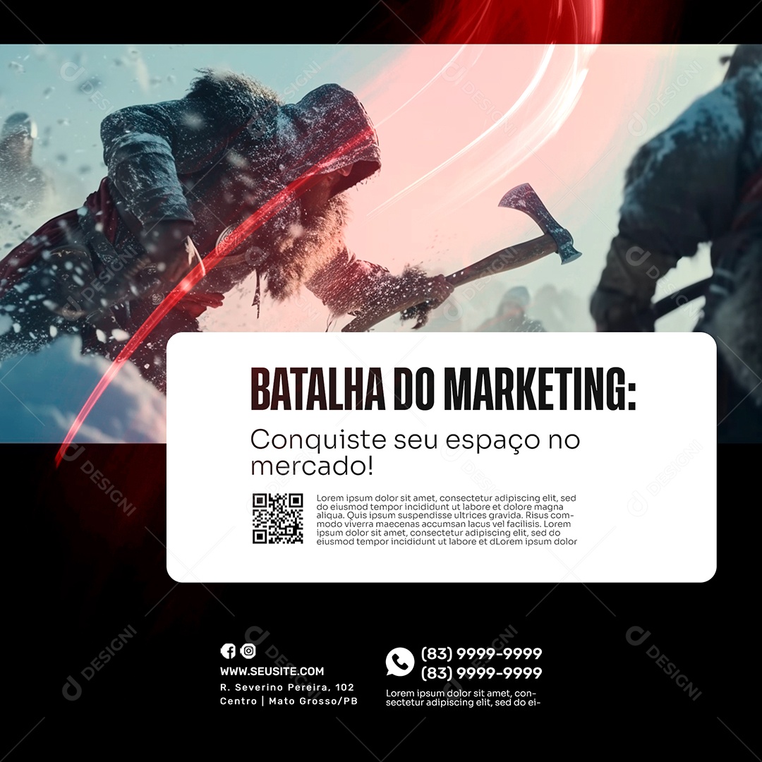 Marketing Digital Batalha Do Marketing Social Media PSD Editável