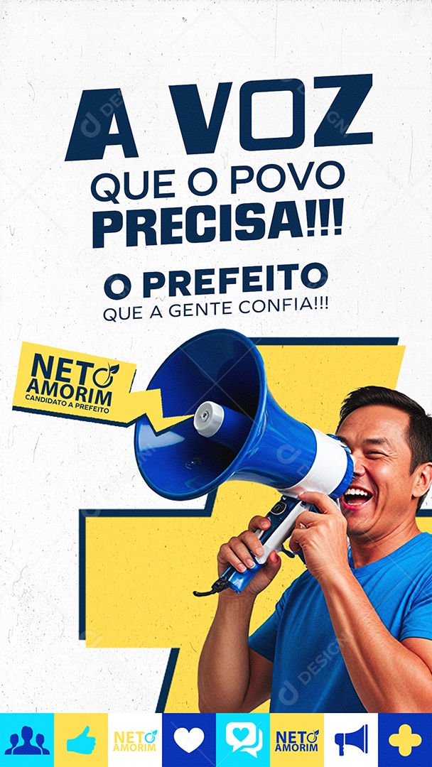 Story Política a Voz que o Povo Precisa Social Media PSD Editável