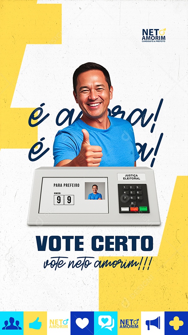 Story Política é Agora Social Media PSD Editável