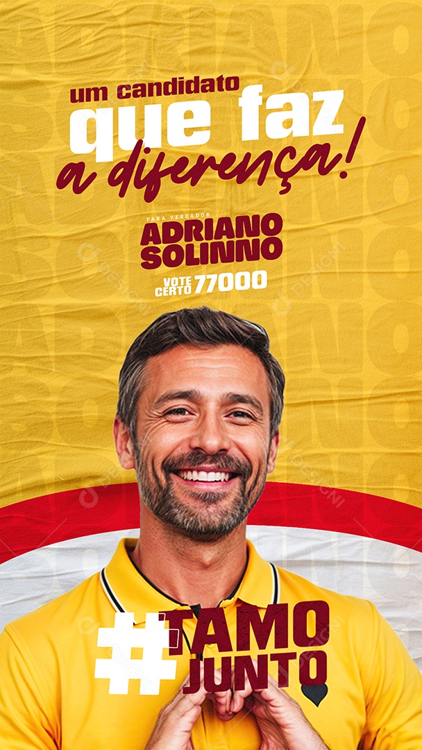 Política um Candidato que Faz a Diferença Social Media PSD Editável